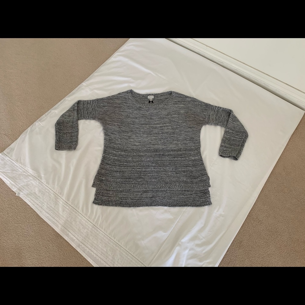 Cotton loose knit sweater